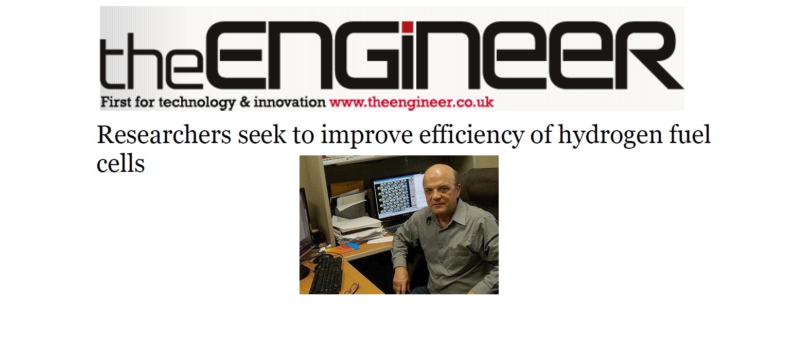 “The Engineer”: Researchers seek to improve efficiency of hydrogen fuel cells